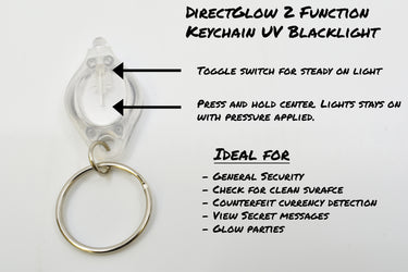 Multifunction UV Torch LED Keychain Flashlight UltraViolet Blacklight